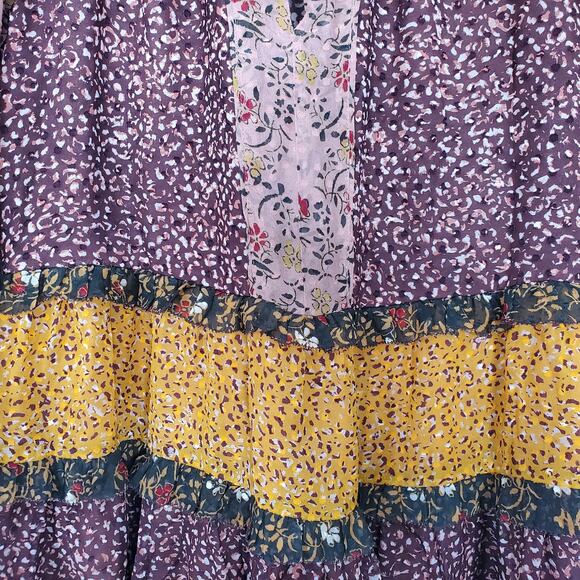 Ulla Johnson Essie Dress Tropical Print Silk Long Sleeve Mini Dress Size 2 - Picture 5 of 12